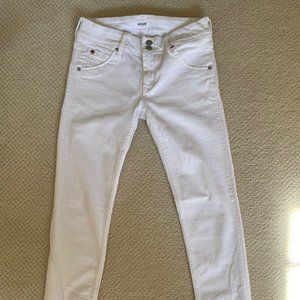 Brand New Hudson White Skinny Jeans Midrise Collin Size 26